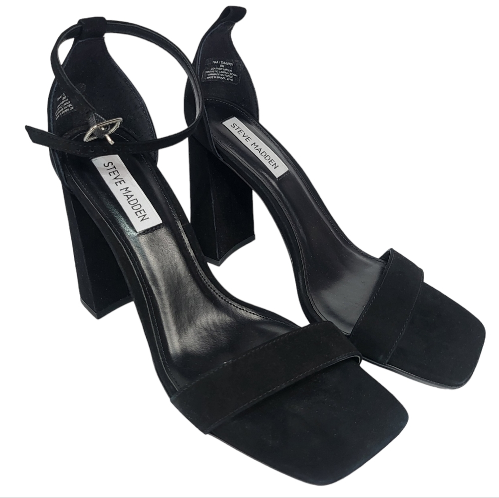 Steve Madden Tiaa Two-piece Dress Sandals Black 8 - Picture 6 of 8